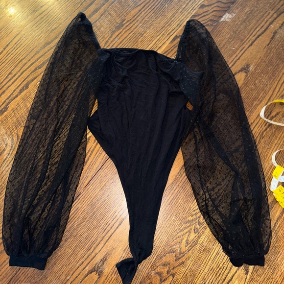 Sheer Sleeve Bodysuit - Picture 6 of 6